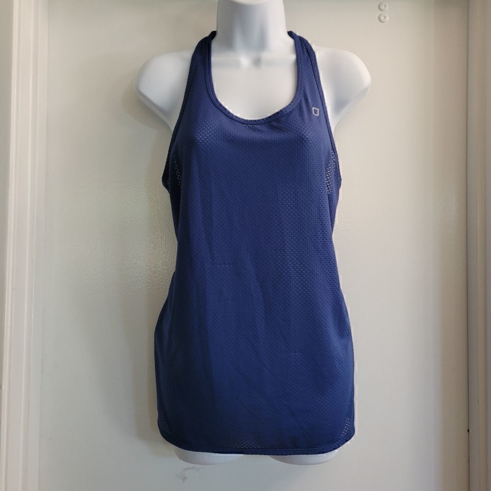 Lorna Jane navy blue mesh tank top